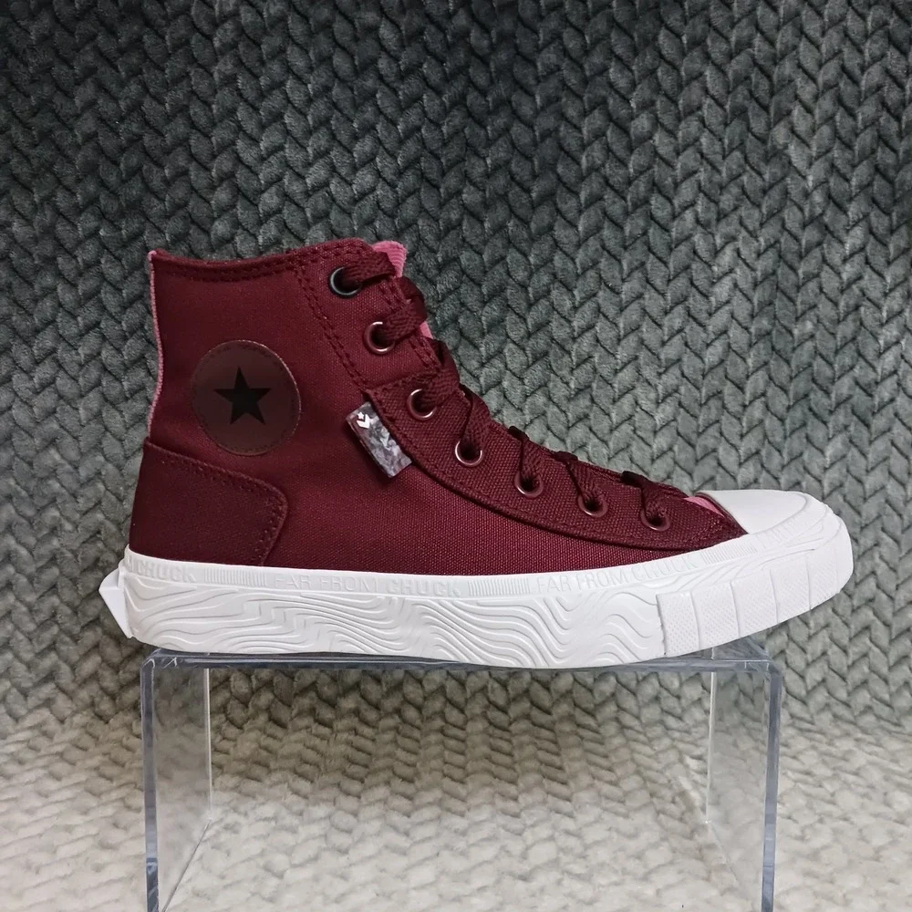 Converse All Star High Top Far From Chuck Burgundy Kid's Sneakers Shoes Size 6